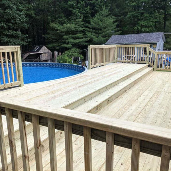 new deck for above-ground pool